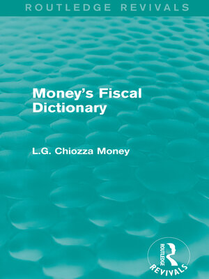 cover image of Money's Fiscal Dictionary
